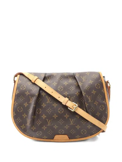 Pre-owned Louis Vuitton 2011 Menilmontane Mm Monogram Canvas Shoulder Bag In Brown