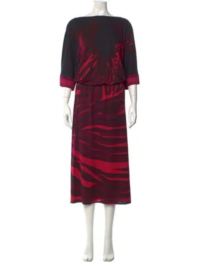 Pre-owned Louis Vuitton 2011 Midi Length Dress In Black