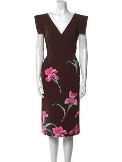 Pre-owned Louis Vuitton 2011 Midi Length Dress In Multi