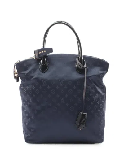Louis Vuitton 2011 Mm Lockit Monogram De Jour Tote Bag In Blue
