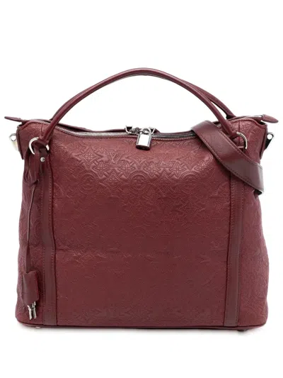 Pre-owned Louis Vuitton 2011 Monogram Antheia Ixia Mm Satchel In Red