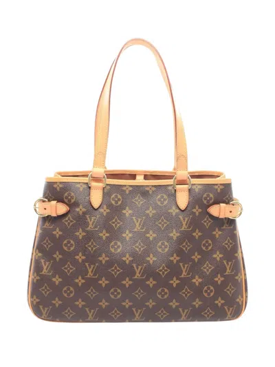 Pre-owned Louis Vuitton 2011 Monogram Batignolles Horizontal Tote Bag In Brown