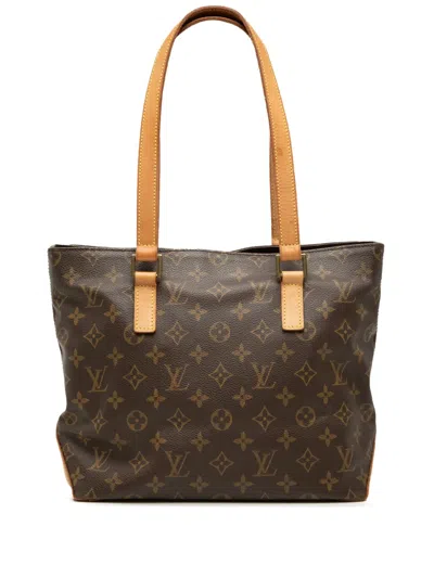 Pre-owned Louis Vuitton 2011 Monogram Cabas Piano Tote Bag In Brown