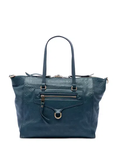 Pre-owned Louis Vuitton 2011 Monogram Empreinte Lumineuse Pm Satchel In Blue