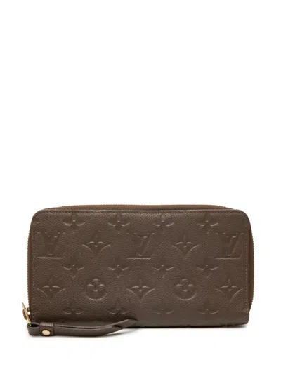 Pre-owned Louis Vuitton 2011 Monogram Empreinte Zippy Wallet Long Wallets In Brown