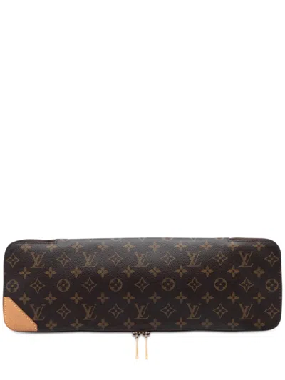 Pre-owned Louis Vuitton 2011 Monogram Five Tie Case Bag In Brown