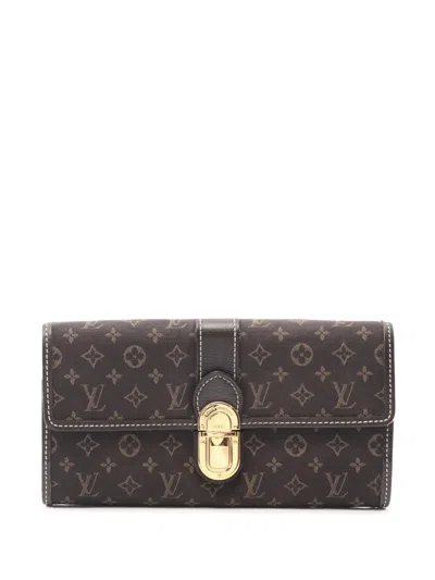 Pre-owned Louis Vuitton 2011 Monogram Idylle Sarah Wallet Long Wallets In Brown