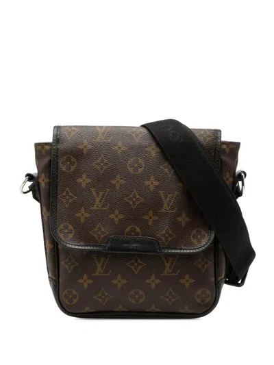 Pre-owned Louis Vuitton 2011 Monogram Macassar Bass Pm Crossbody Bag In Brown