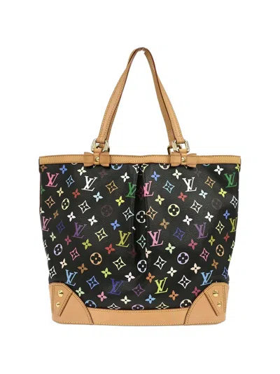 Pre-owned Louis Vuitton 2011 Monogram Multicolor Sharleen Handbag In Black
