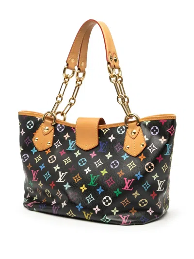 Pre-owned Louis Vuitton 2011 Monogram Multicolore Annie Gm Tote Bag In Black