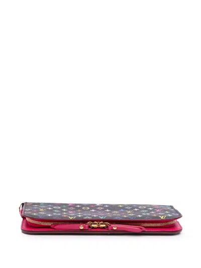 Pre-owned Louis Vuitton 2011 Monogram Multicolore Zippy Wallet Long Wallets In Black