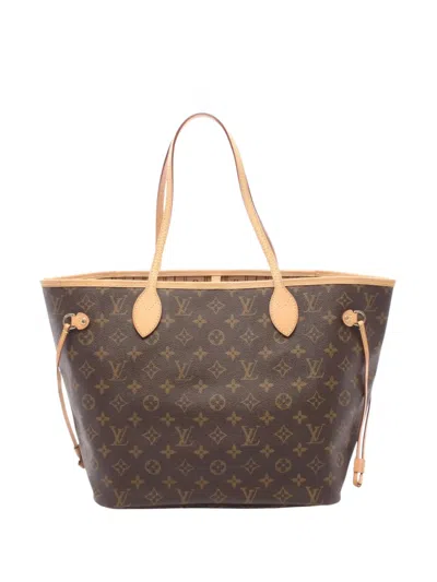Pre-owned Louis Vuitton 2011 Monogram Neverfull Mm Tote Bag In Brown