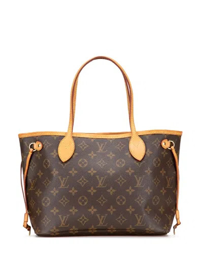 Pre-owned Louis Vuitton 2011 Monogram Neverfull Pm Tote Bag In Brown