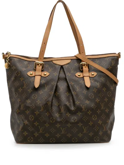 Pre-owned Louis Vuitton 2011 Monogram Palermo Gm Satchel In Brown