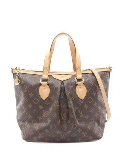 Pre-owned Louis Vuitton 2011 Monogram Palermo Pm Satchel In Brown