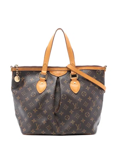 Pre-owned Louis Vuitton 2011 Monogram Palermo Pm Satchel In Brown