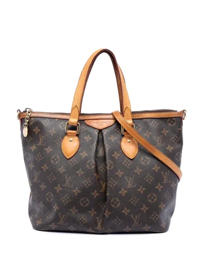 Pre-owned Louis Vuitton 2011 Monogram Palermo Pm Satchel In Brown