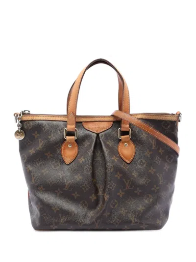 Pre-owned Louis Vuitton 2011 Monogram Palermo Pm Satchel In Brown
