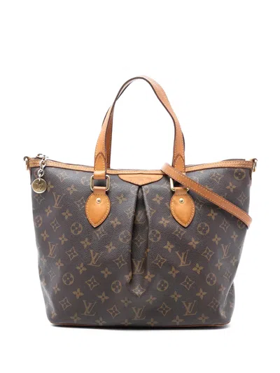 Pre-owned Louis Vuitton 2011 Monogram Palermo Pm Satchel In Brown