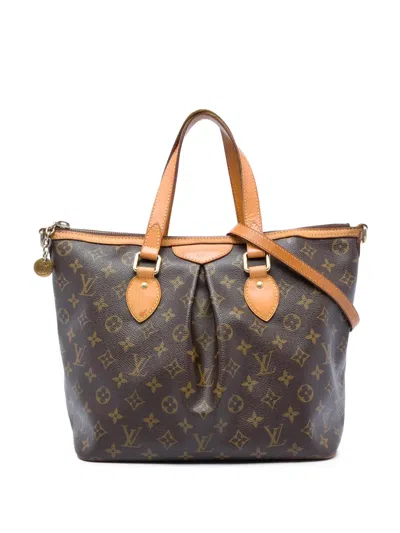 Pre-owned Louis Vuitton 2011 Monogram Palermo Pm Satchel In Brown