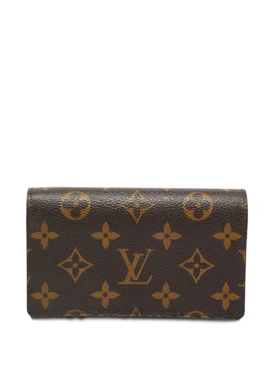 Pre-owned Louis Vuitton 2011 Monogram-pattern Leather Wallet In Brown