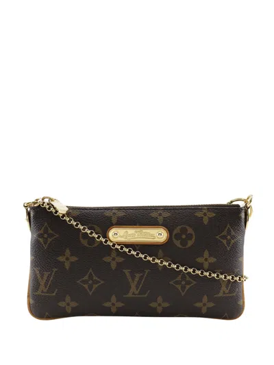 Pre-owned Louis Vuitton 2011 Monogram Pochette Milla Mm Shoulder Bag In Brown