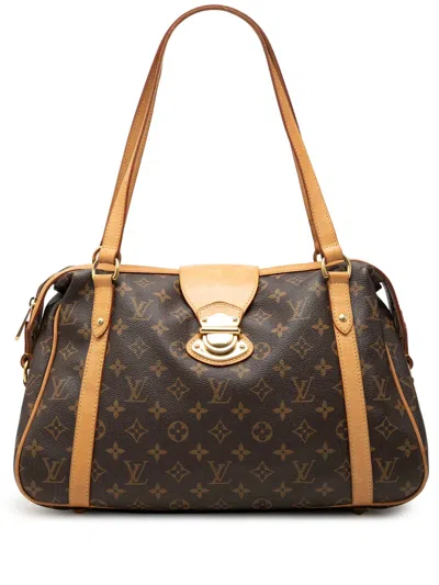 Pre-owned Louis Vuitton 2011 Monogram Stresa Pm Shoulder Bag In Brown