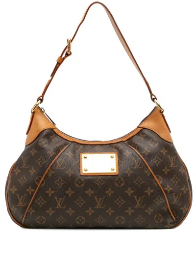 Pre-owned Louis Vuitton 2011 Monogram Thames Gm Shoulder Bag In Brown