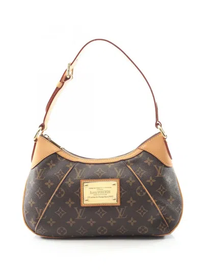 Pre-owned Louis Vuitton 2011 Monogram Thames Pm Shoulder Bag In Brown
