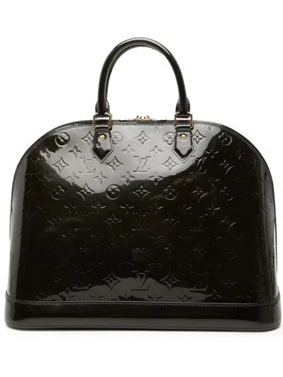 Pre-owned Louis Vuitton 2011 Monogram Vernis Alma Gm Handbag In Blue