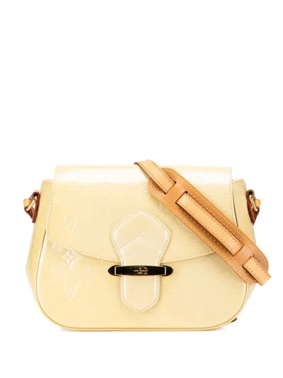 Pre-owned Louis Vuitton 2011 Monogram Vernis Bellflower Gm Crossbody Bag In Brown
