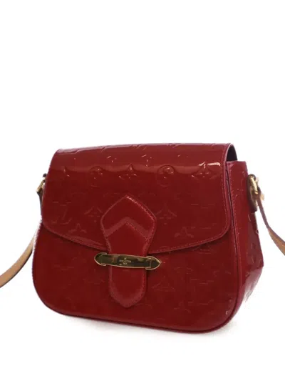 Pre-owned Louis Vuitton 2011 Monogram Vernis Bellflower Gm Crossbody Bag In Red