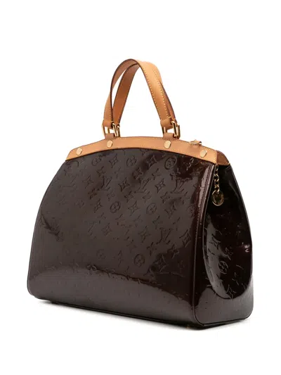 Pre-owned Louis Vuitton 2011 Monogram Vernis Brea Gm Satchel In Purple