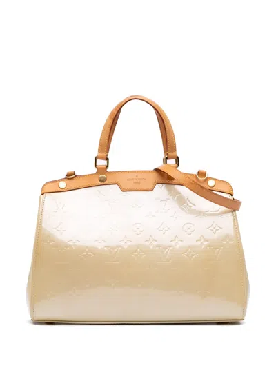 Pre-owned Louis Vuitton 2011 Monogram Vernis Brea Mm Satchel In Brown
