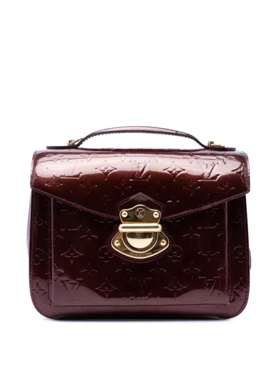 Pre-owned Louis Vuitton 2011 Monogram Vernis Mirada Satchel In Red