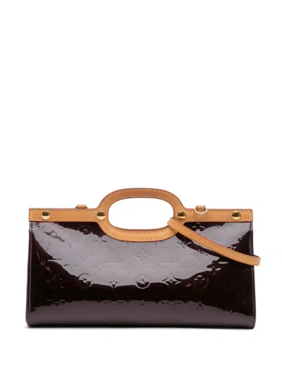 Pre-owned Louis Vuitton 2011 Monogram Vernis Roxbury Drive Satchel In Purple