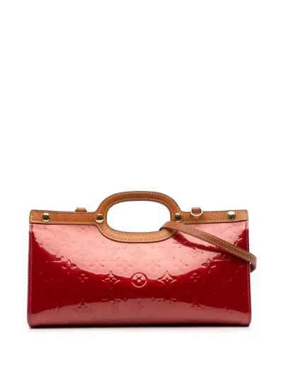 Pre-owned Louis Vuitton 2011 Monogram Vernis Roxbury Drive Satchel In Red