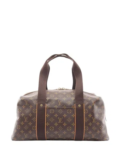 Pre-owned Louis Vuitton 2011 Monogram Weekender Mm Boston Bag In Brown
