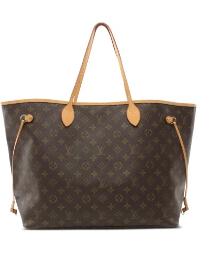 Pre-owned Louis Vuitton 2011 Neverfull Gm Handbag In Brown