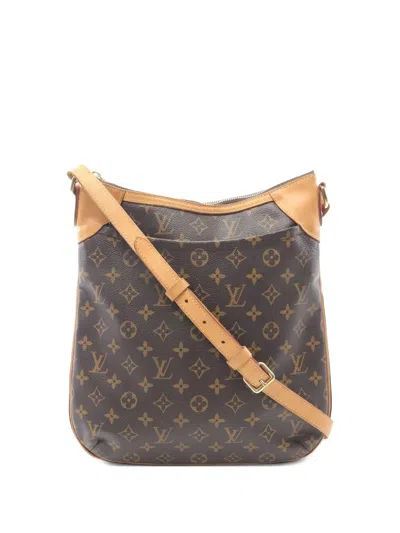 Pre-owned Louis Vuitton 2011 Odeon Mm Monogram Shoulder Bag In Brown