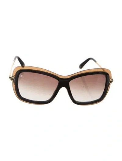 Pre-owned Louis Vuitton 2011 Oversize Sunglasses In Brown