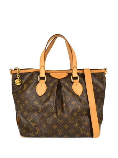 Pre-owned Louis Vuitton 2011 Palermo Pm Two-way Tote Bag In Brown