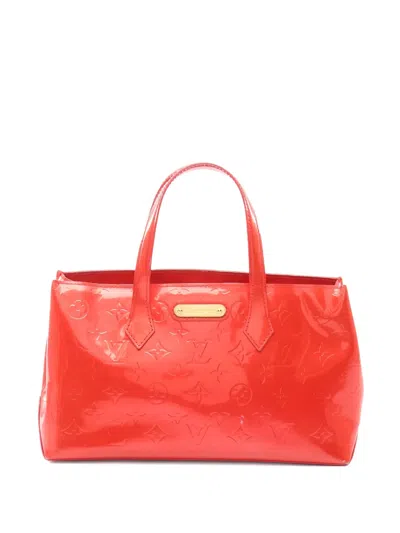 Pre-owned Louis Vuitton 2011 Pm Monogram Wilshire Tote Bag In Red