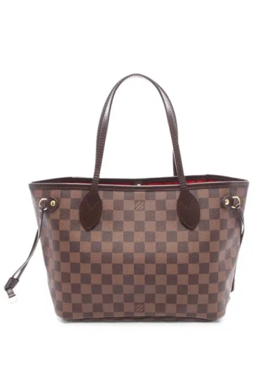Louis Vuitton 2011 Pm Neverfull Damier Ebene Canvas Tote Bag In Brown