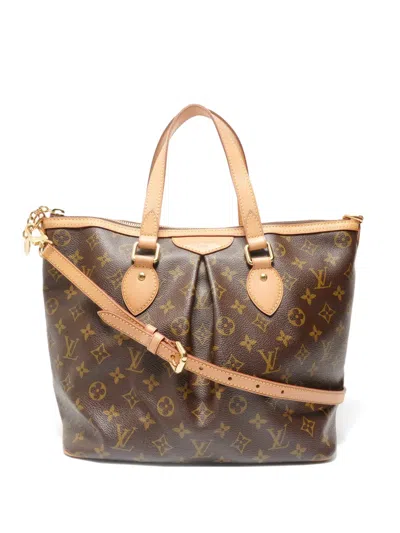 Pre-owned Louis Vuitton 2011 Pm Palermo Tote Bag In Brown