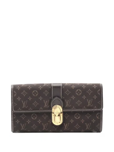 Pre-owned Louis Vuitton 2011 Portefeuille Sarah Monogram Bi-fold Wallet In Brown