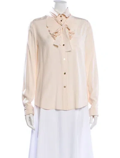 Pre-owned Louis Vuitton 2011 Silk Blouse In Neutral