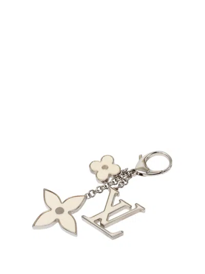Pre-owned Louis Vuitton 2011 Silver Plated Fleur De Epi Bag Charm Key Chain