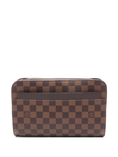 Pre-owned Louis Vuitton 2011 St Louis Clutch Bag In Brown