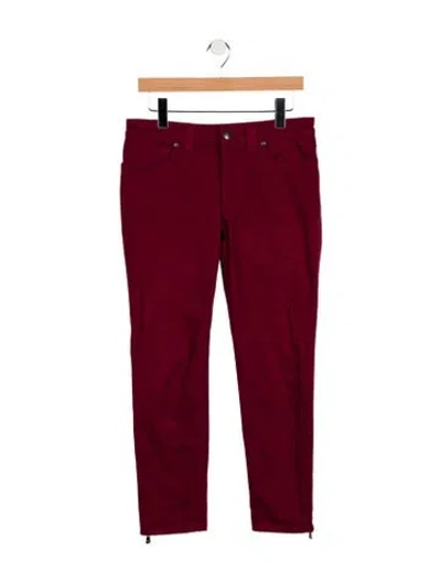 Pre-owned Louis Vuitton 2011 Straight Leg Jeans In Burgundy